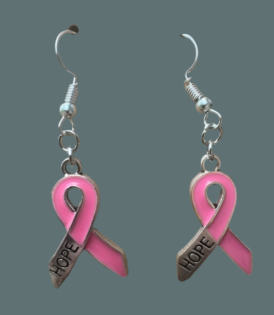 Pink Breast Cancer Awareness Earrings