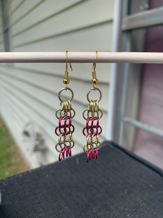 Rose & Gold Dangle Chains